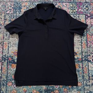 COS Men's Navy‎ Blue Short Sleeve Polo Shirt Size EUR Medium